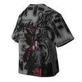 Urban Halo Tokyo Rift oversized heavyweight cotton-spandex t-shirt with black and red anime-inspired graffiti print.